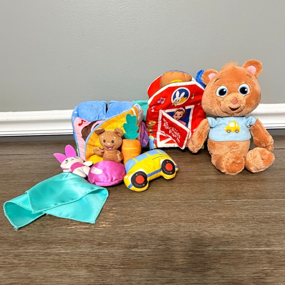 Ms Rachel Sensory Learning Farm Plush Bear & Interactive Soft Toy Set